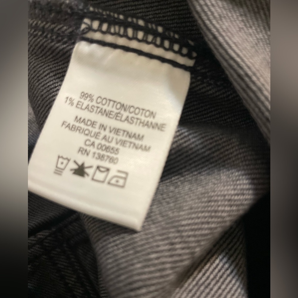 Sz US L Reitmans denim jacket black button up long sleeve,collar new with tags - Picture 9 of 9